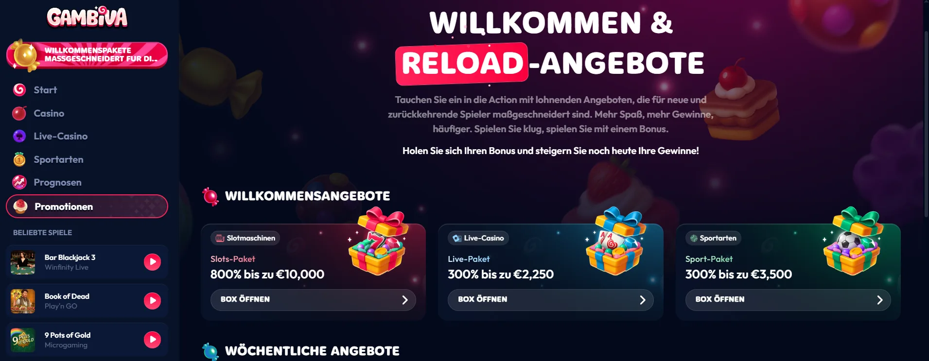Gambiva Casino Anmelden