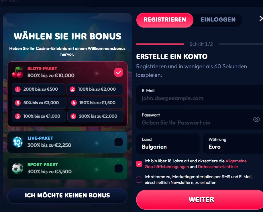 Gambiva Casino Bonus